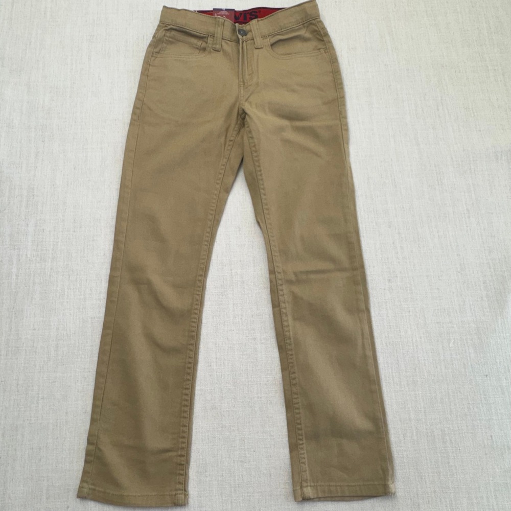 Levis Boys 511 Slim Fit Adjustable Stretch Twill Pants Harvest Gold Tan Size 10